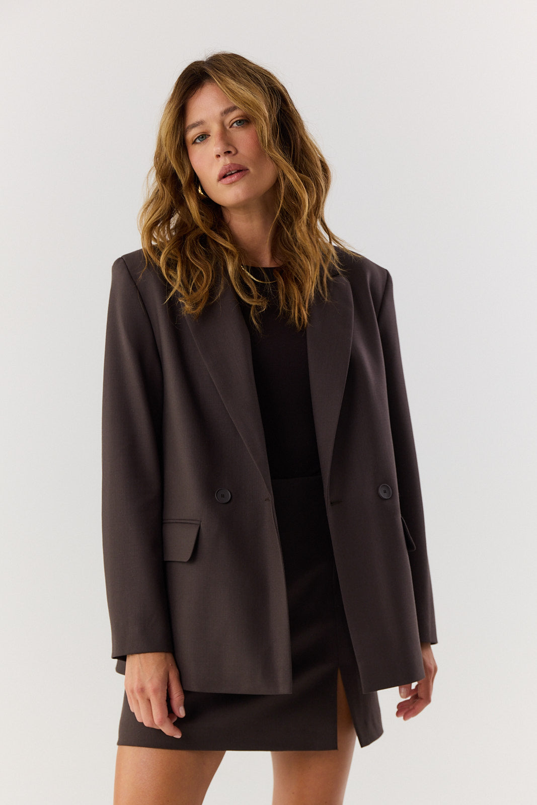 Marynarka James wool chocolate