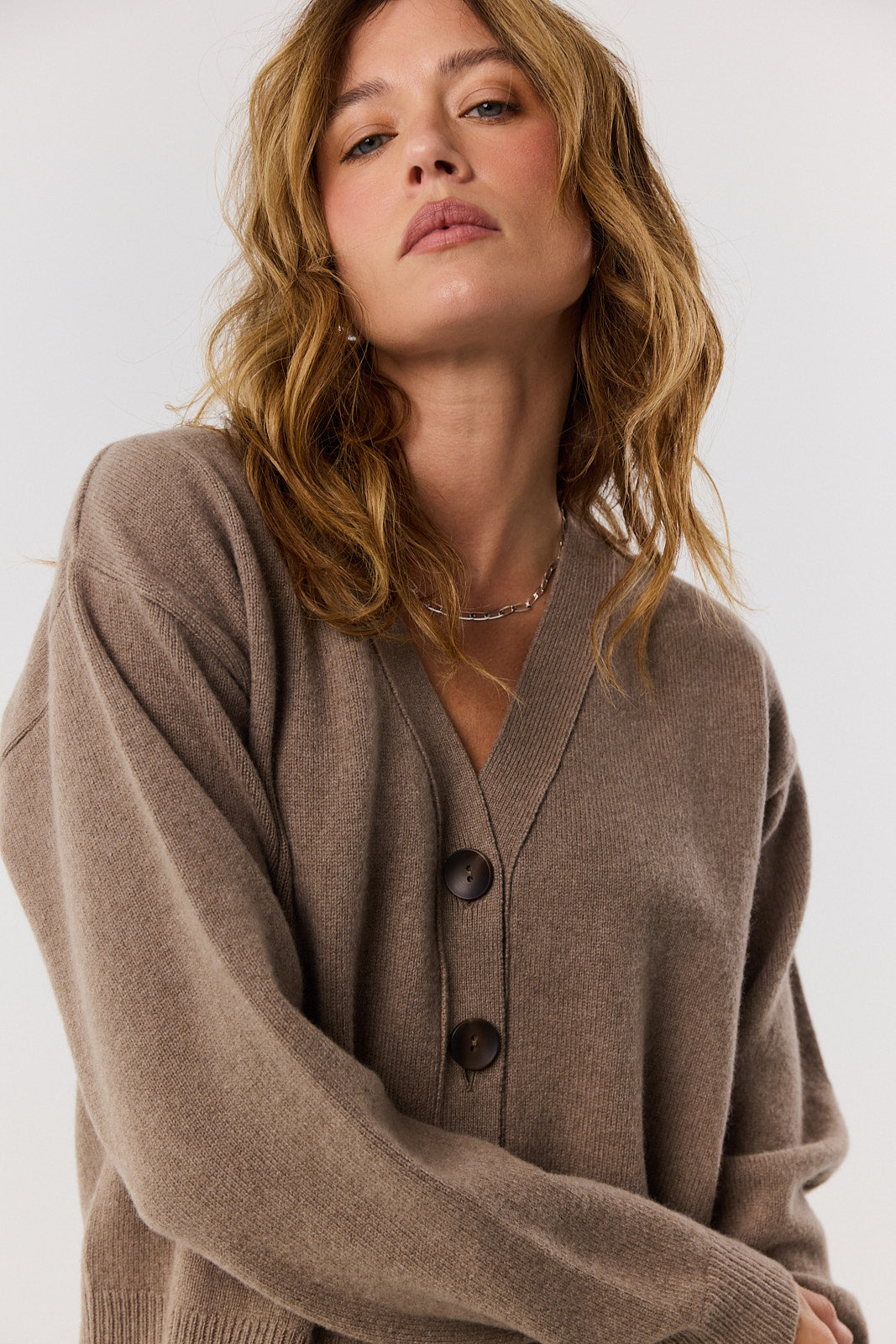 Sweter kardigan Miley latte