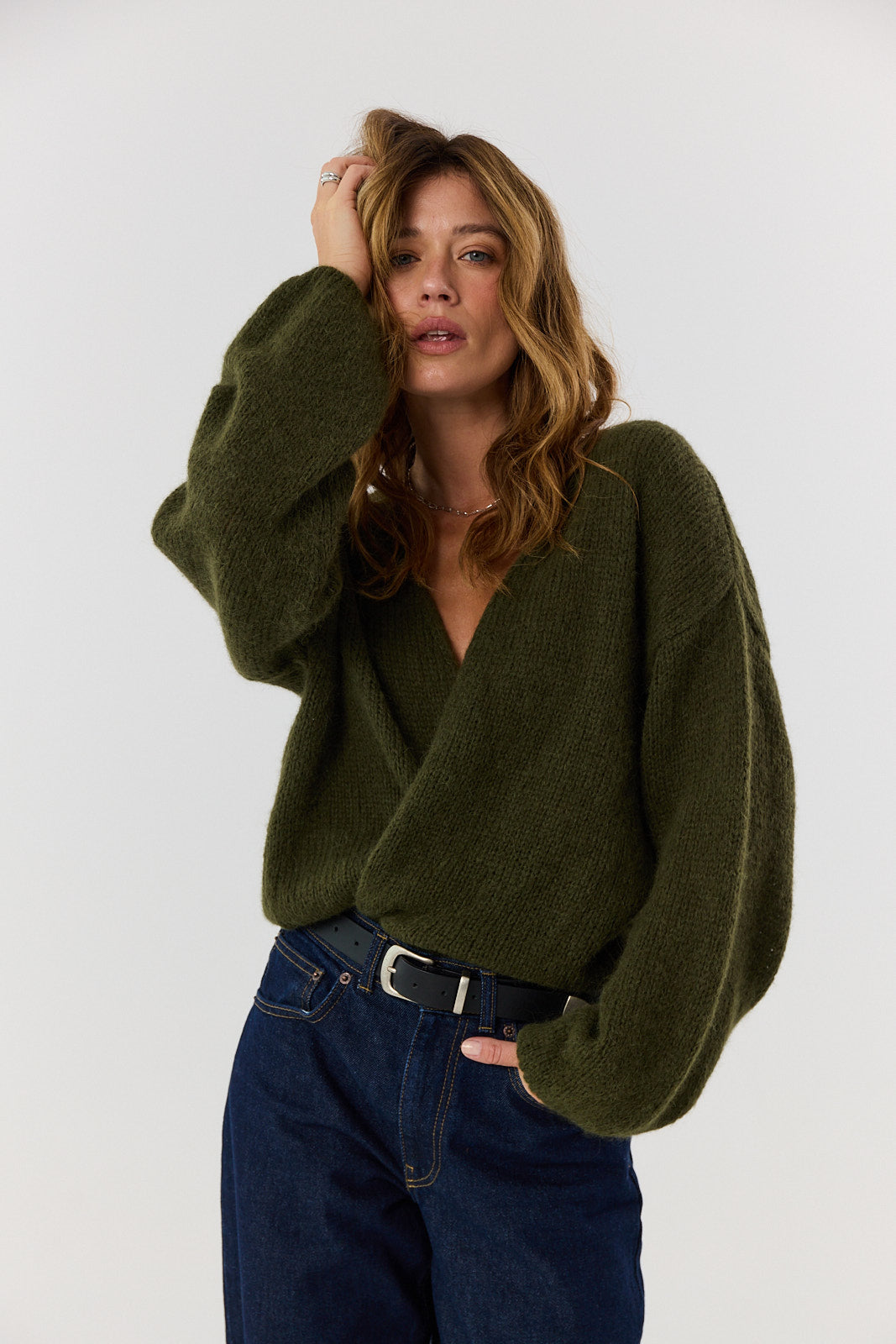 Sweter kardigan Ingrid khaki