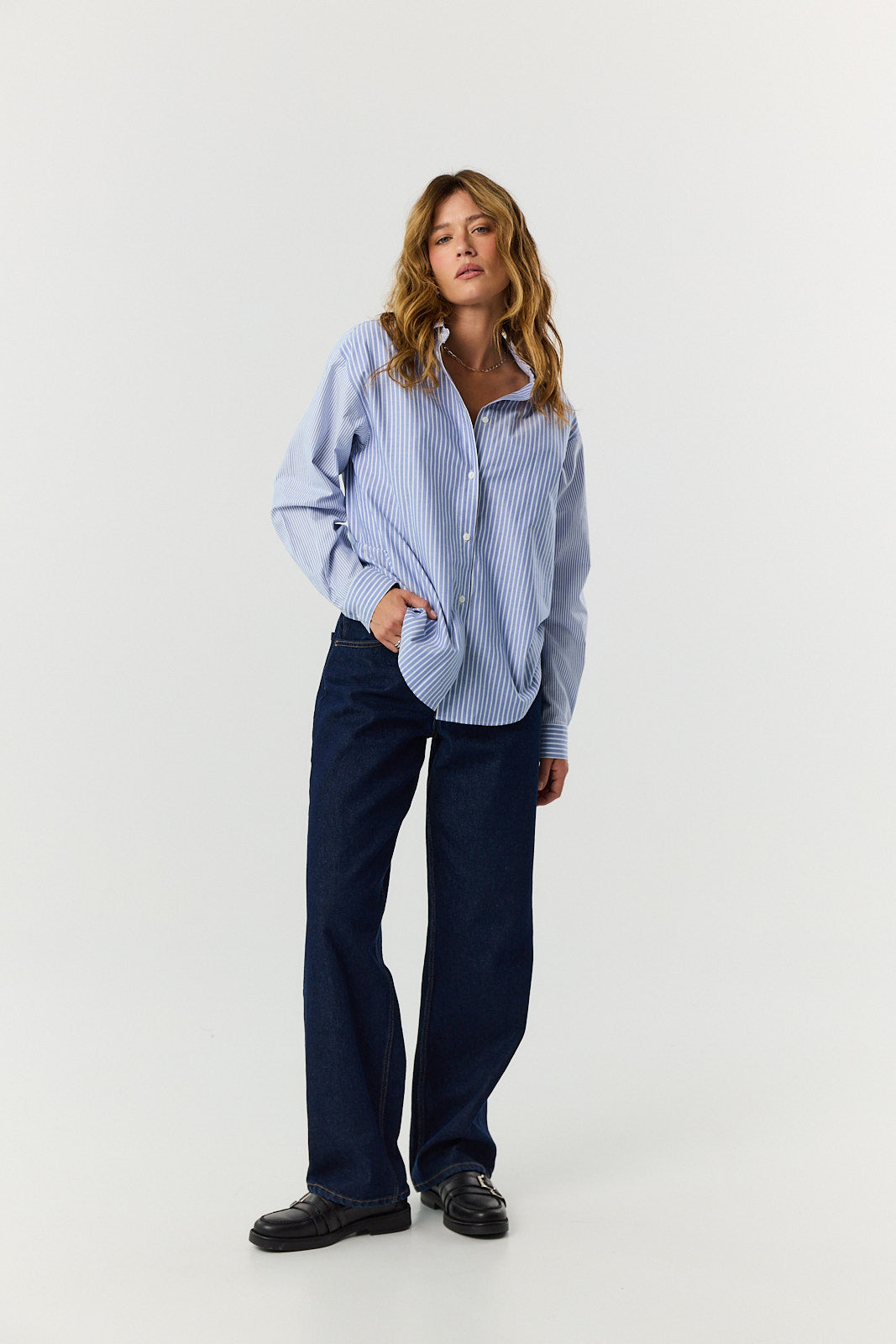 Koszula Agnes blue stripes