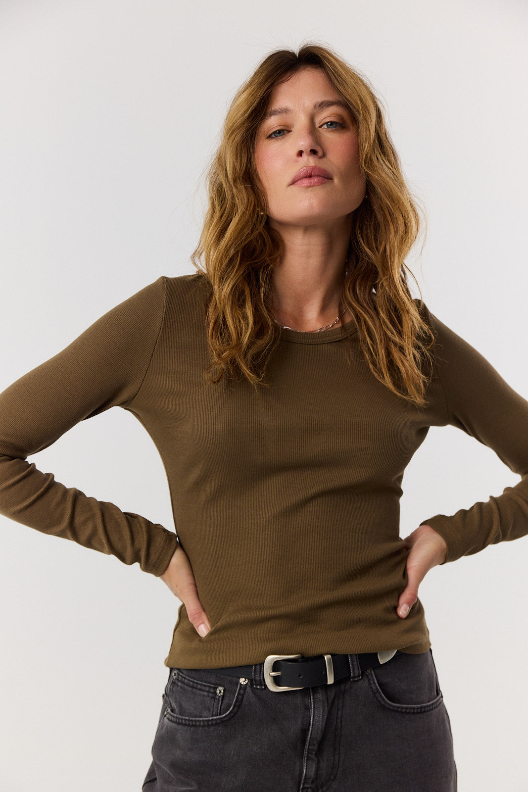 Longsleeve Bamboo khaki