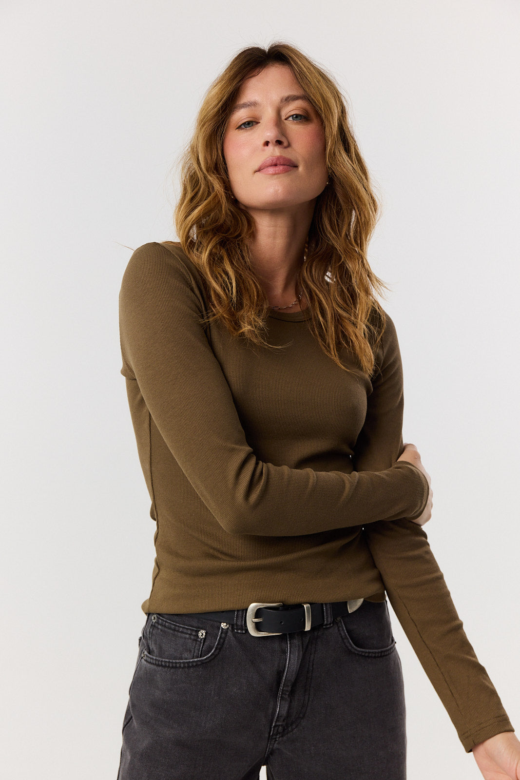Longsleeve Bamboo khaki