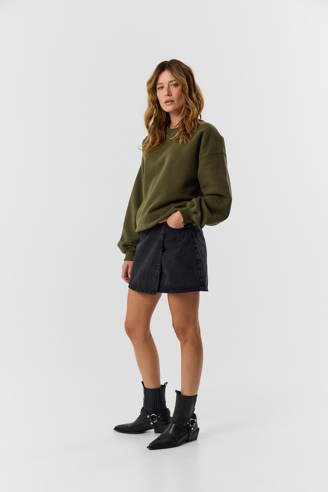 Bluza Boyfriend khaki