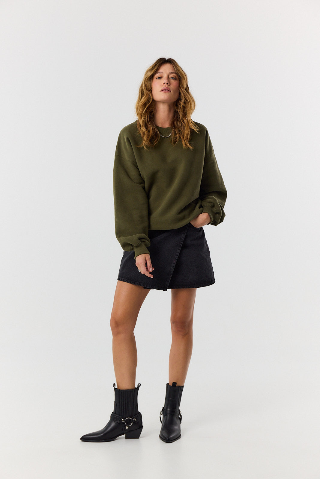 Bluza Boyfriend khaki