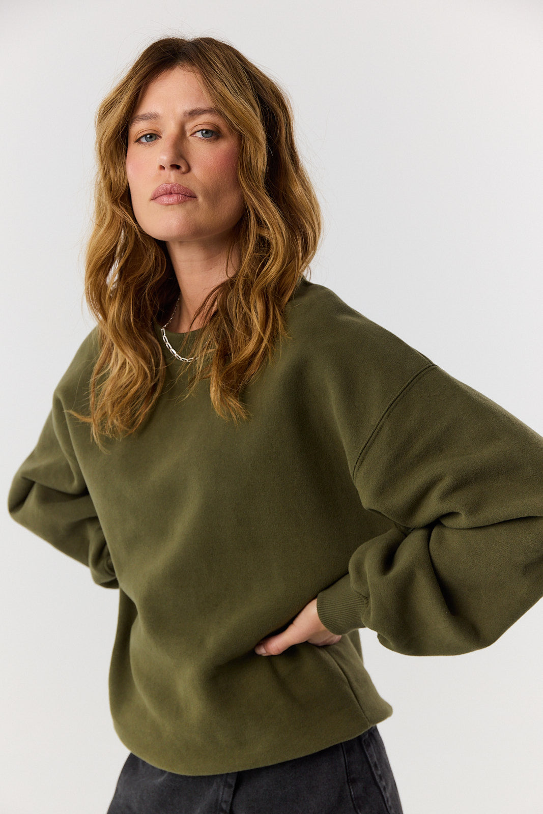 Bluza Boyfriend khaki