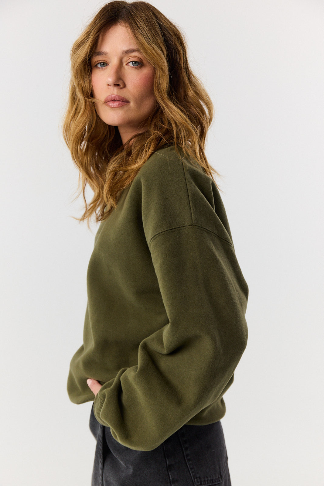 Bluza Boyfriend khaki