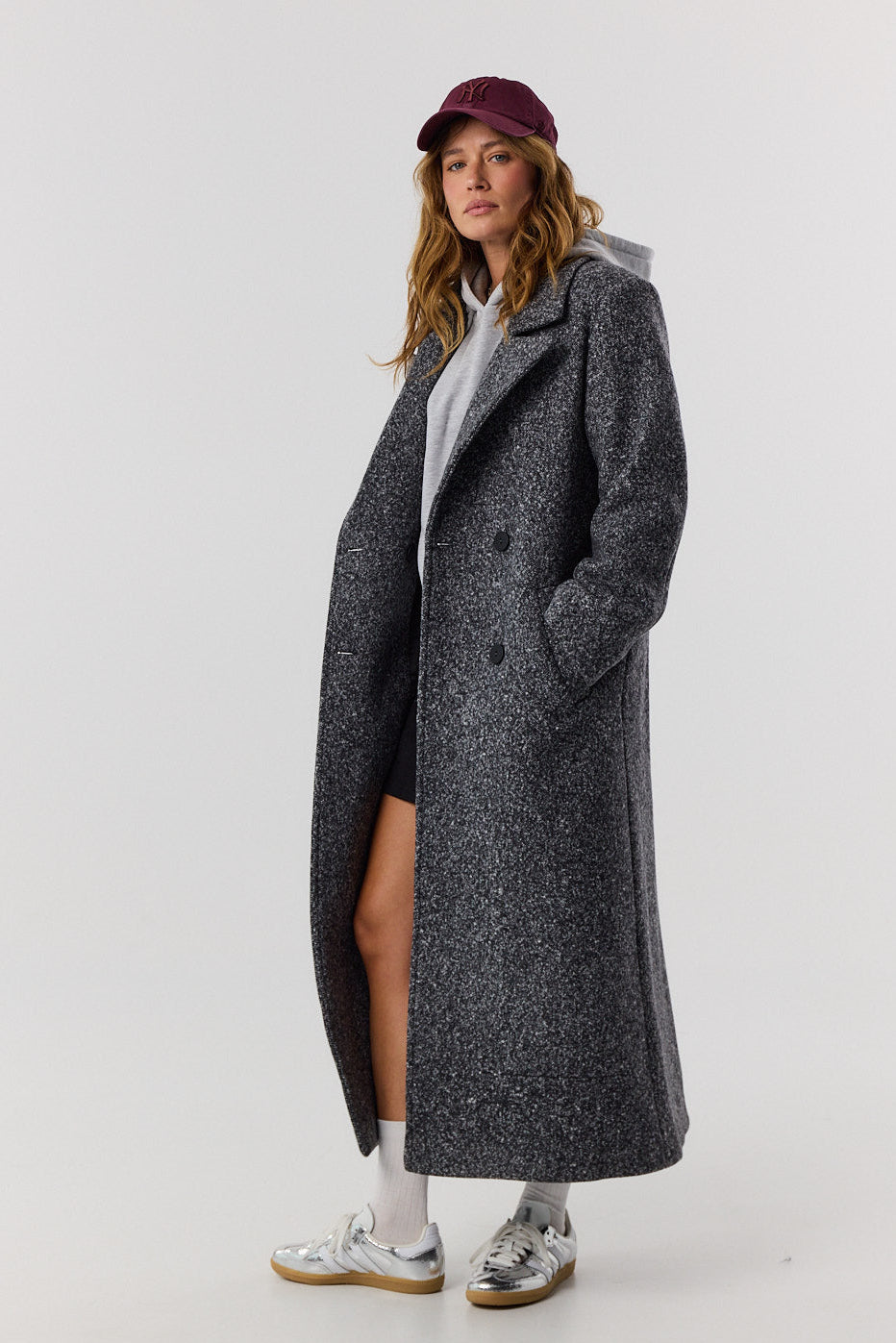 Płaszcz Carmen dark grey melange