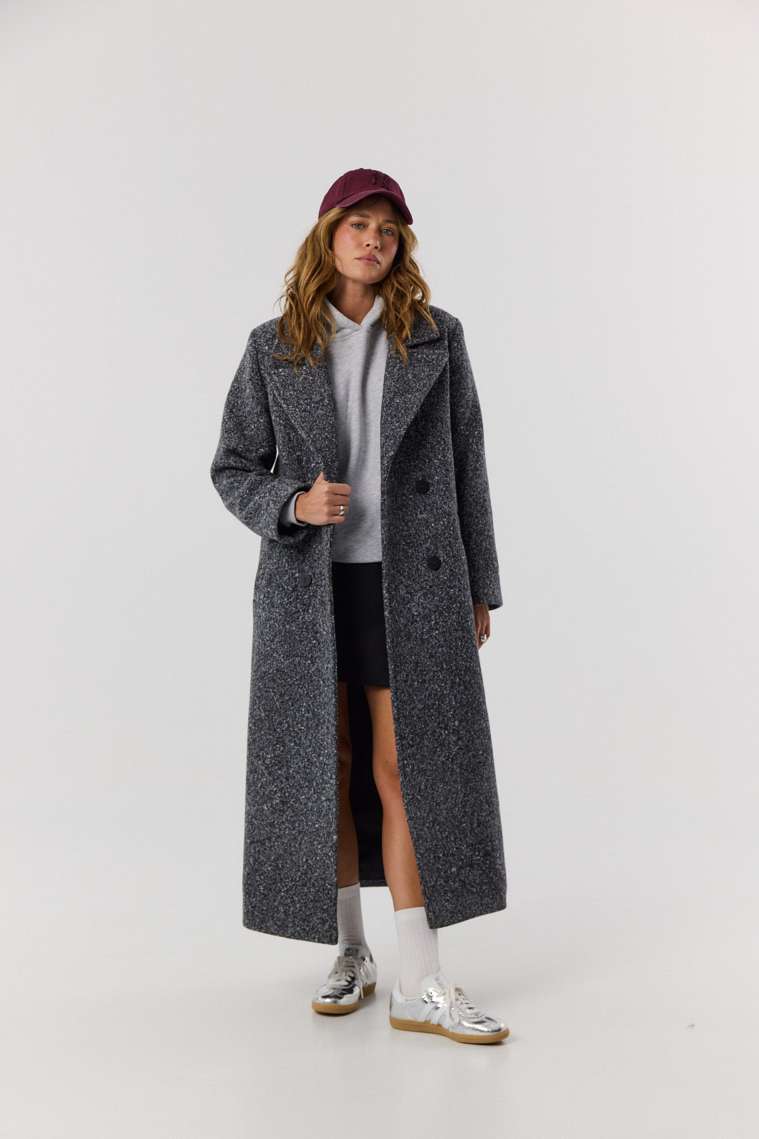 Płaszcz Carmen dark grey melange