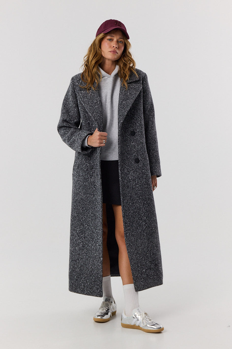 Płaszcz Carmen dark grey melange