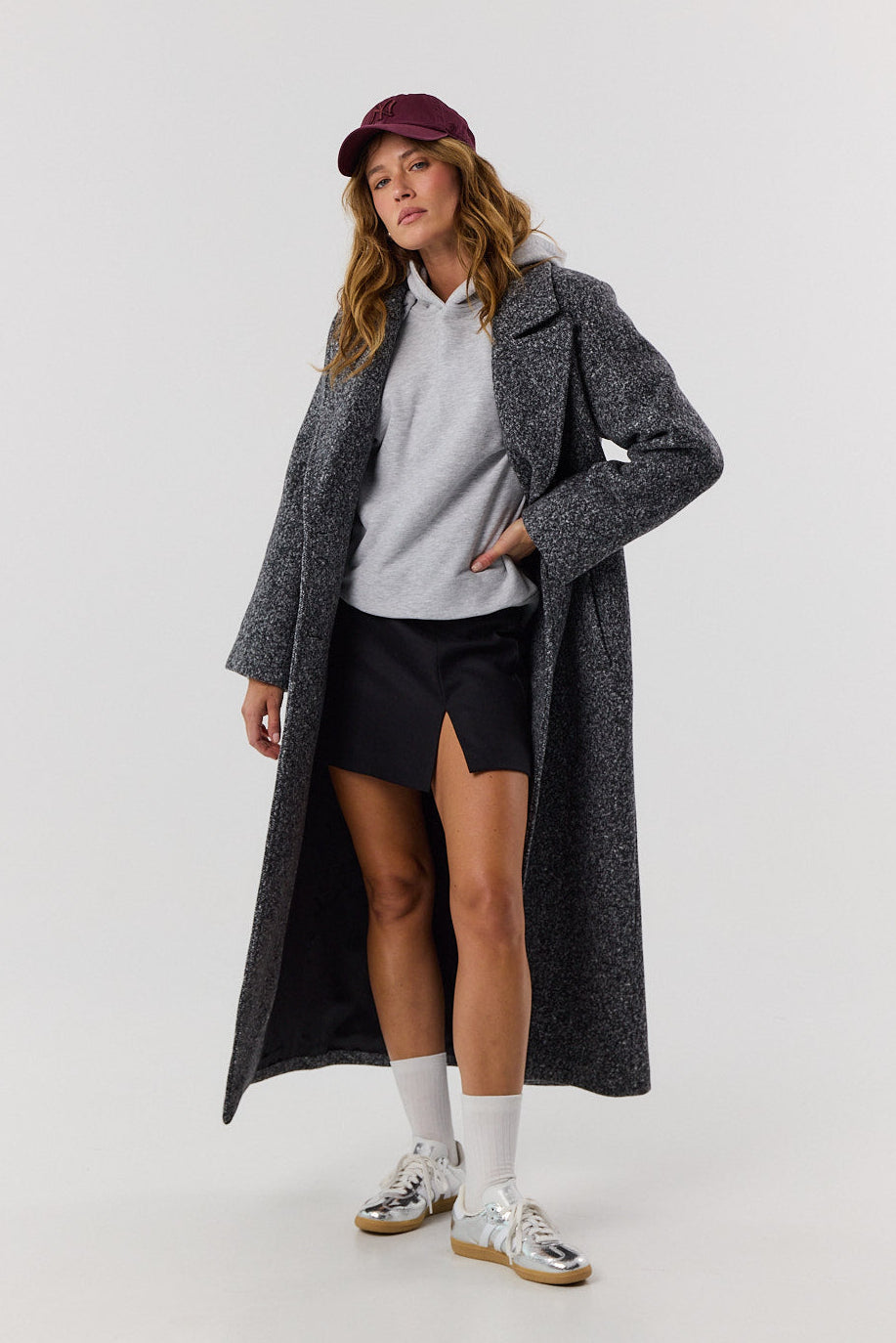 Płaszcz Carmen dark grey melange