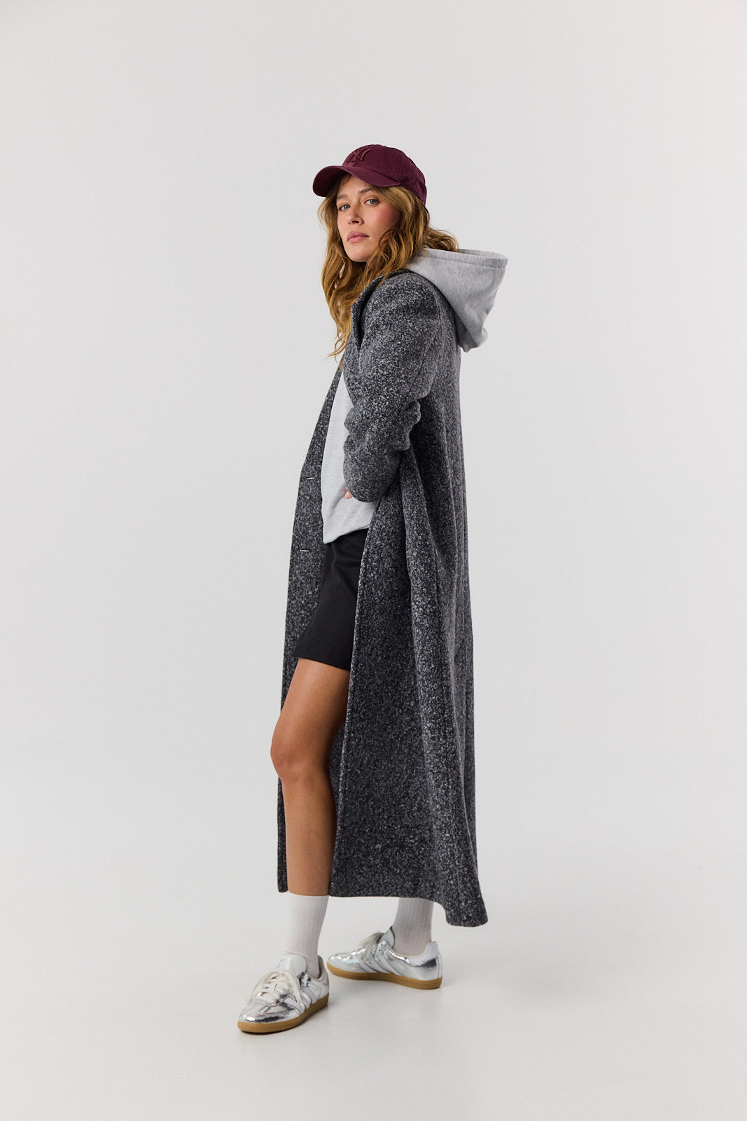 Płaszcz Carmen dark grey melange