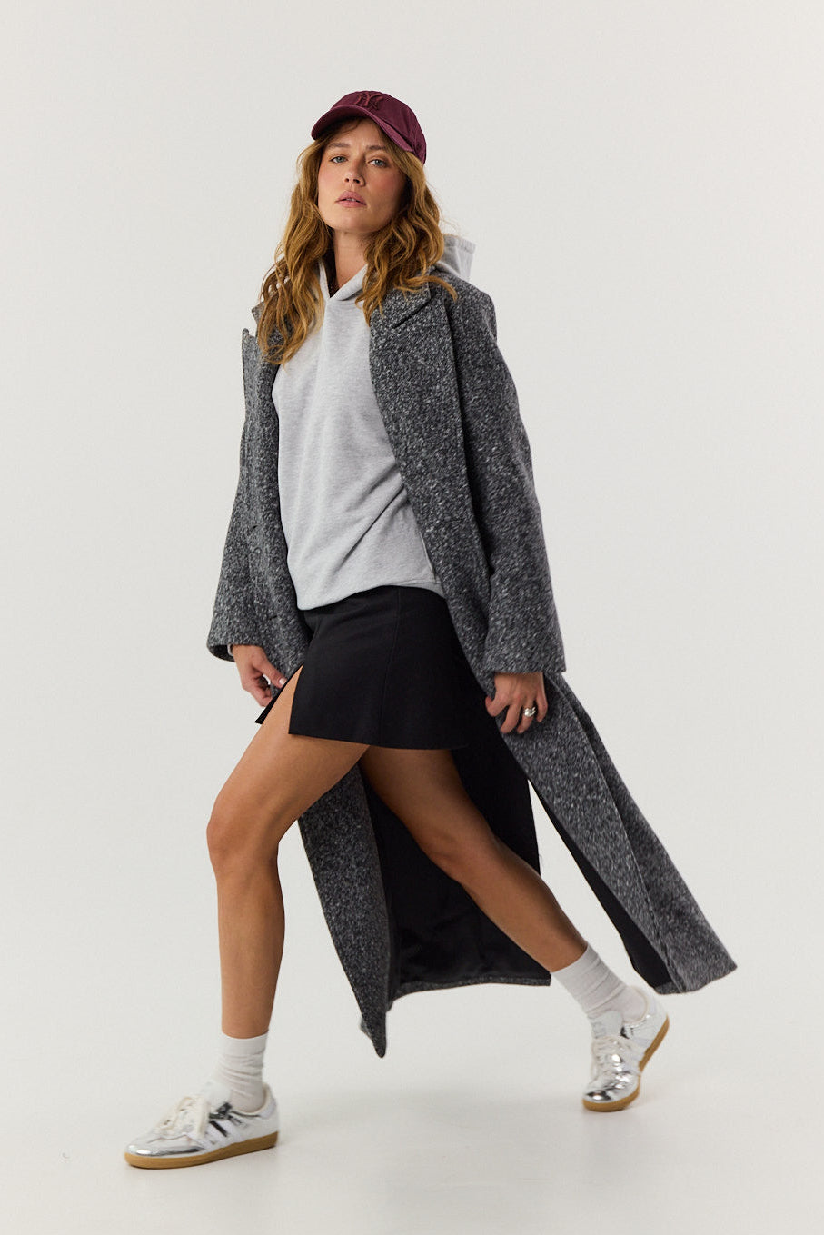 Płaszcz Carmen dark grey melange