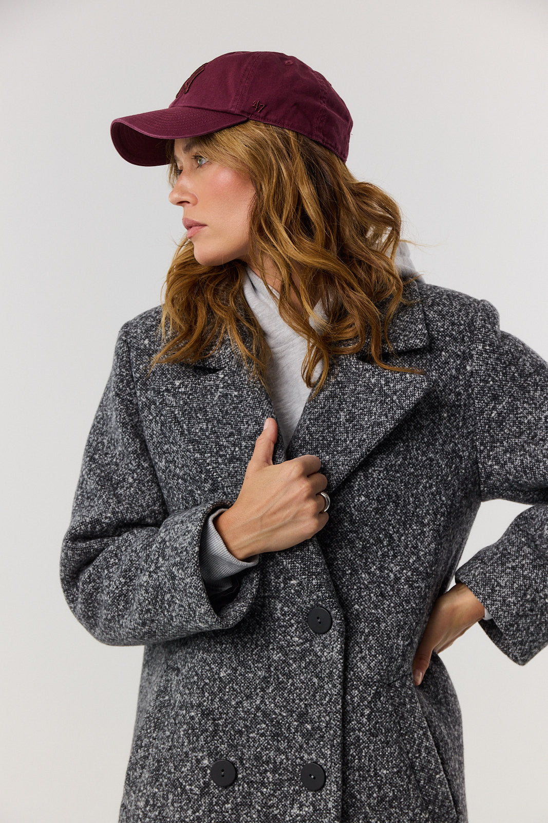 Płaszcz Carmen dark grey melange