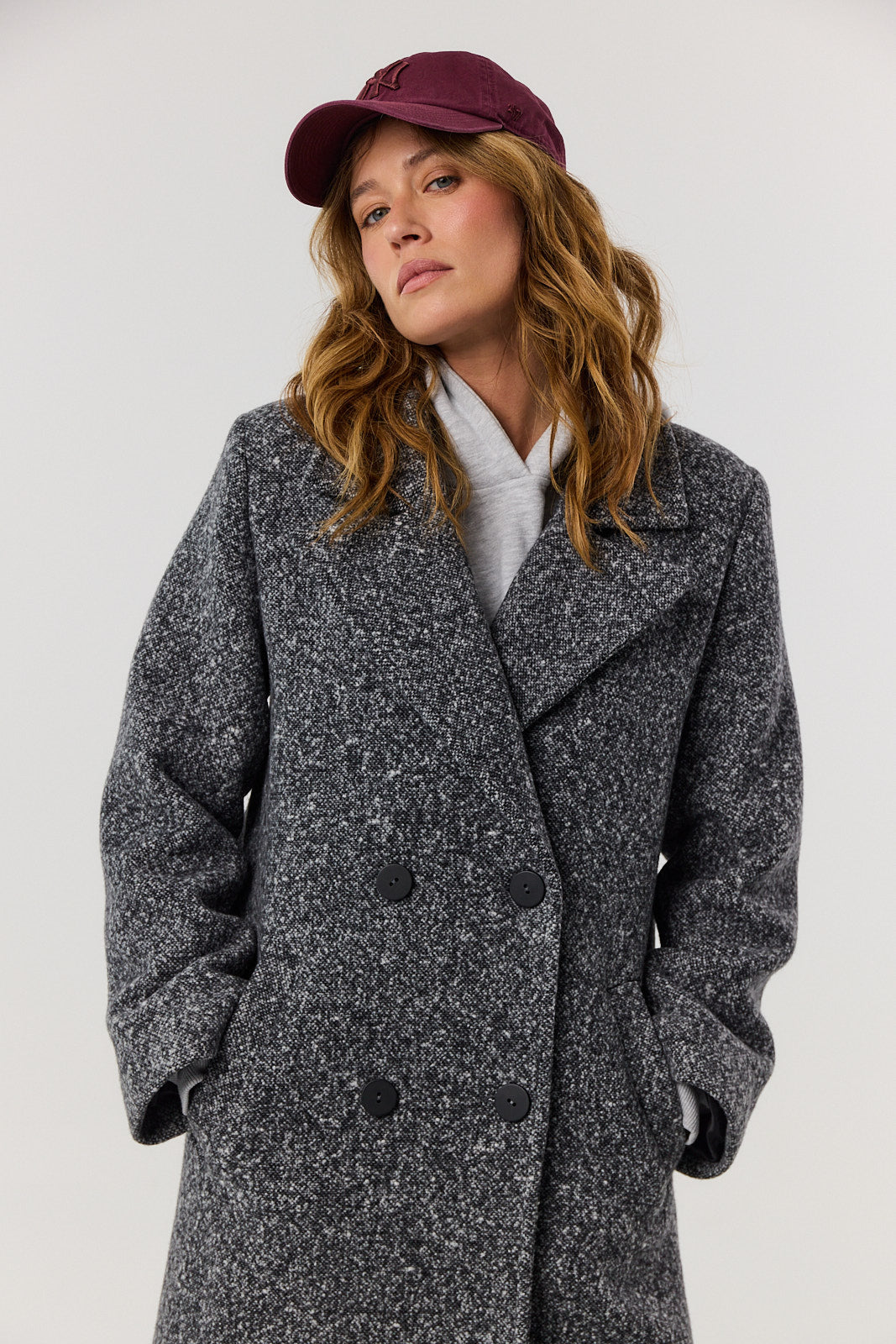 Płaszcz Carmen dark grey melange