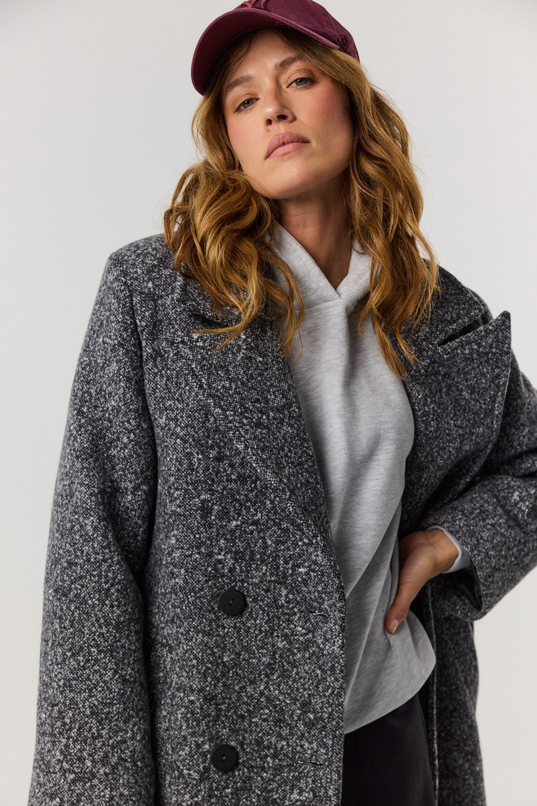 Płaszcz Carmen dark grey melange