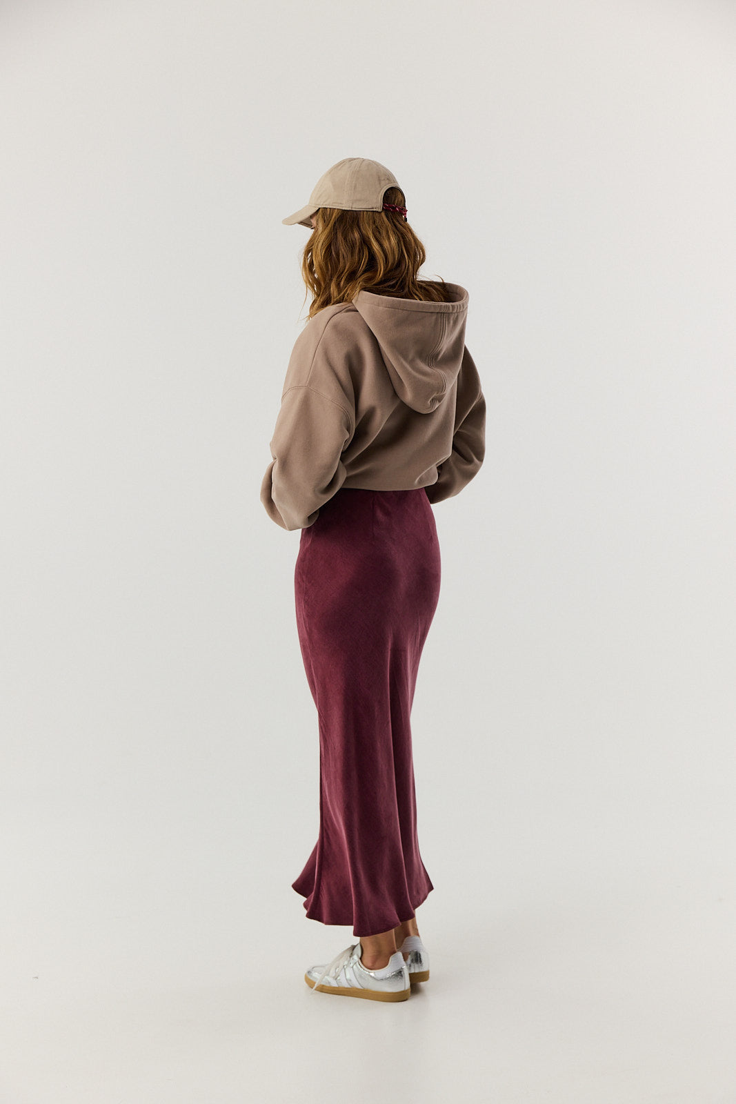 Spódnica Petra long burgundy