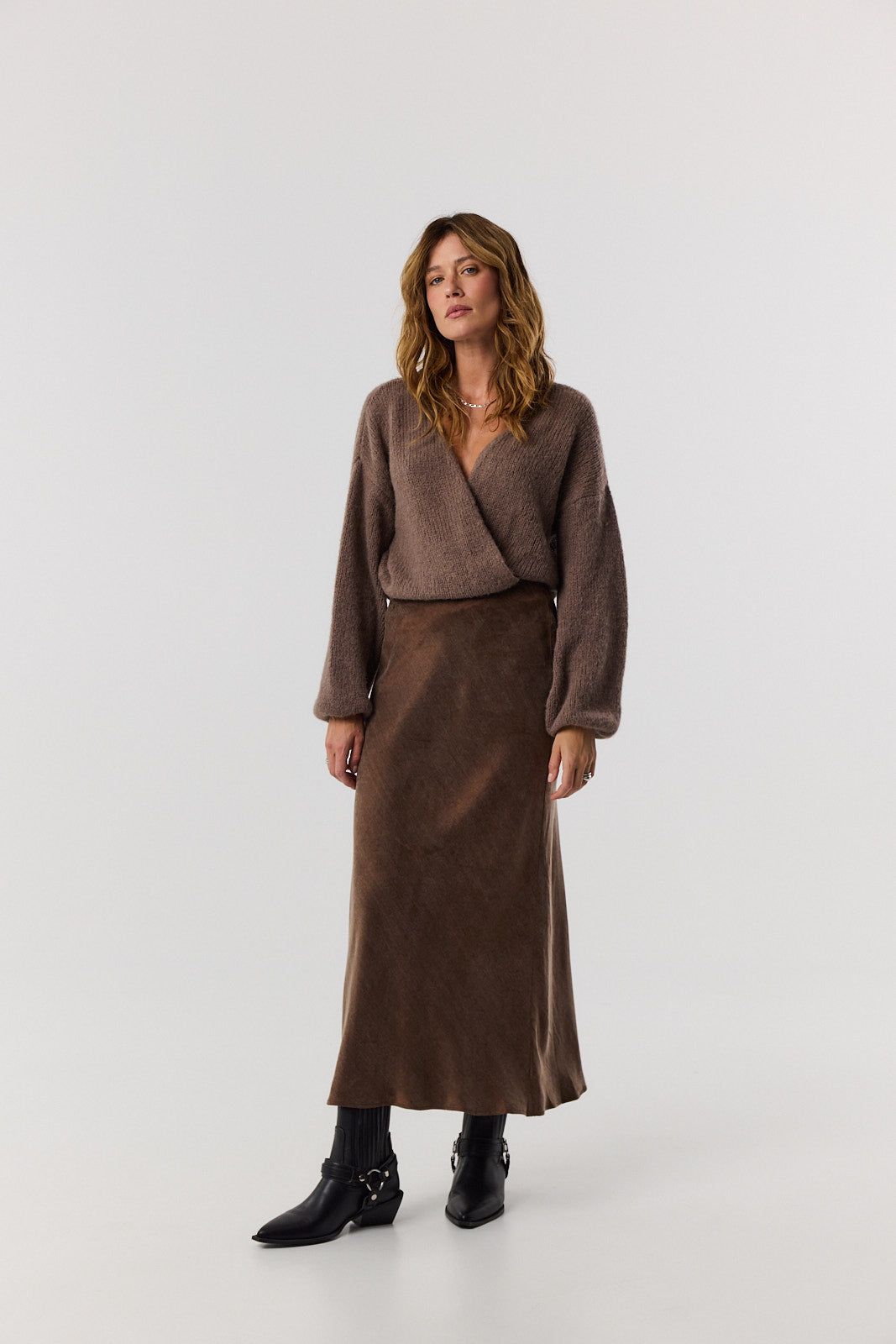 Sweter kardigan Ingrid mocca