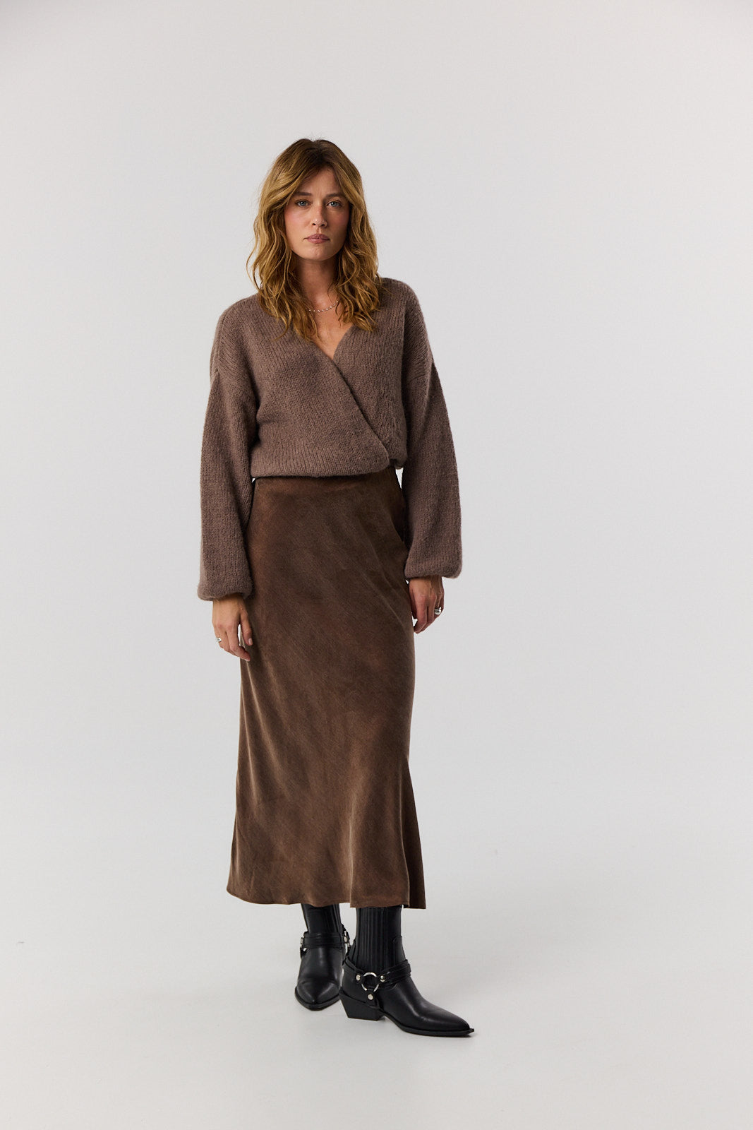 Sweter kardigan Ingrid mocca