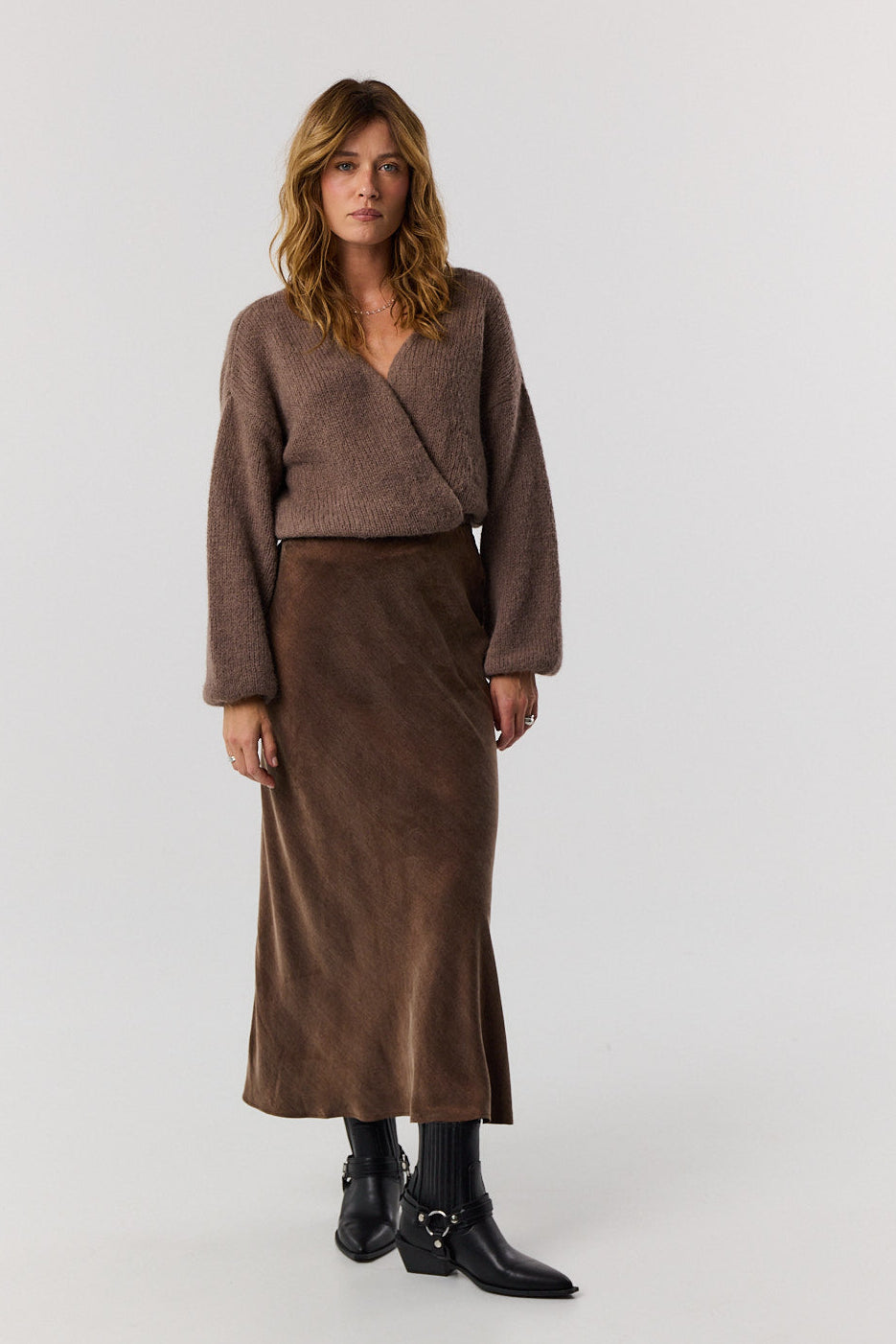 Sweter kardigan Ingrid mocca