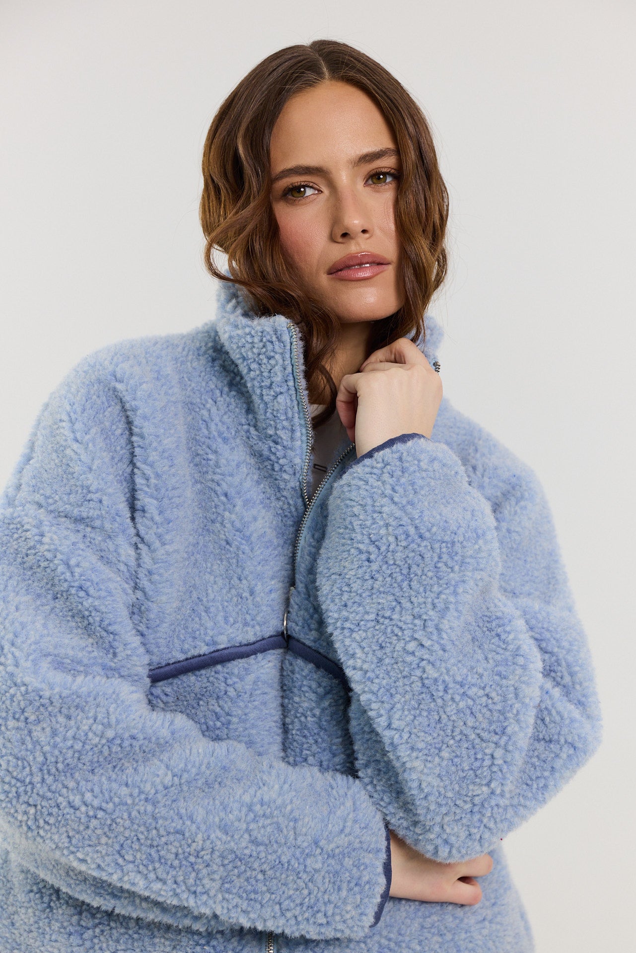 Kurtka Erin merino powder blue