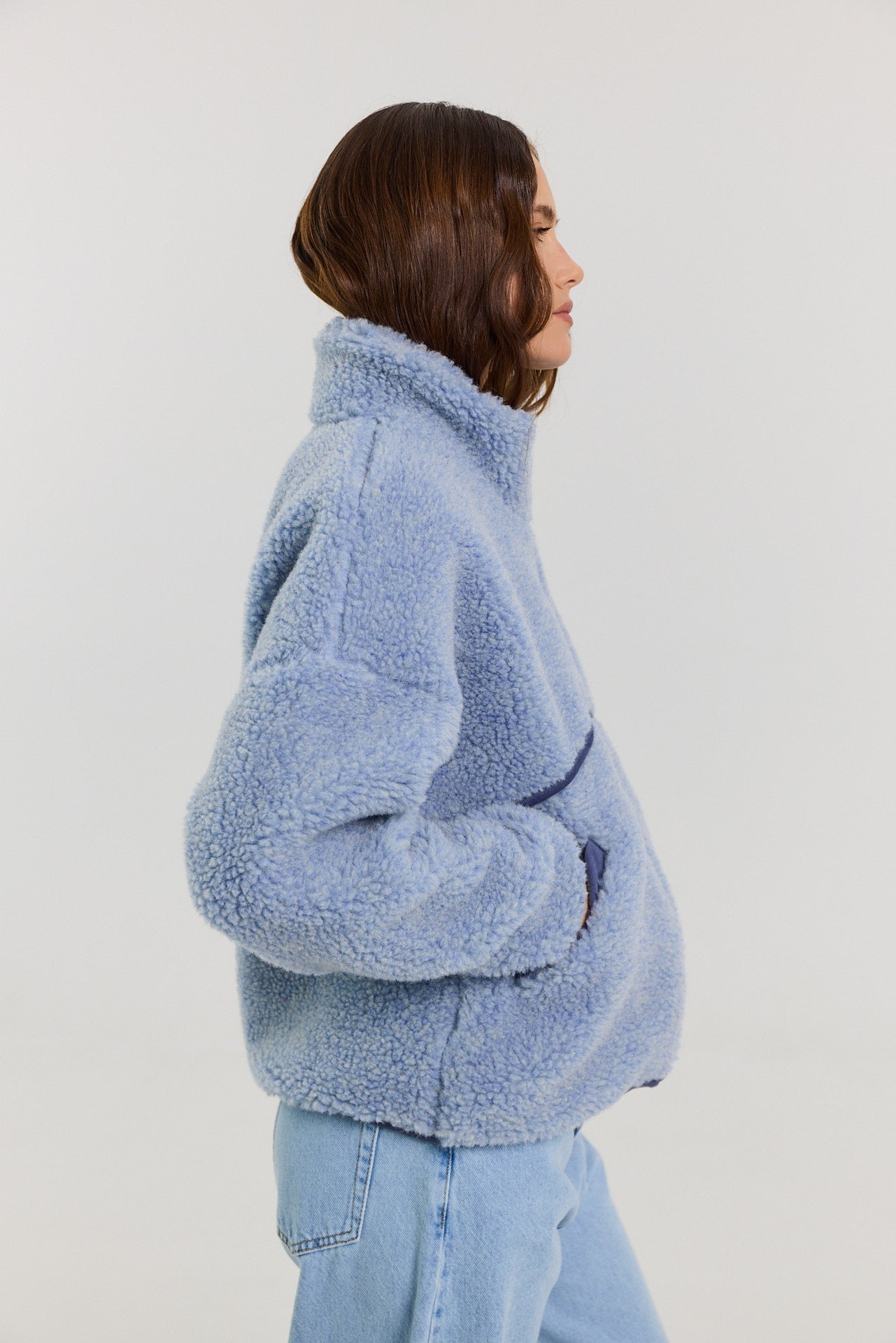 Kurtka Erin merino powder blue