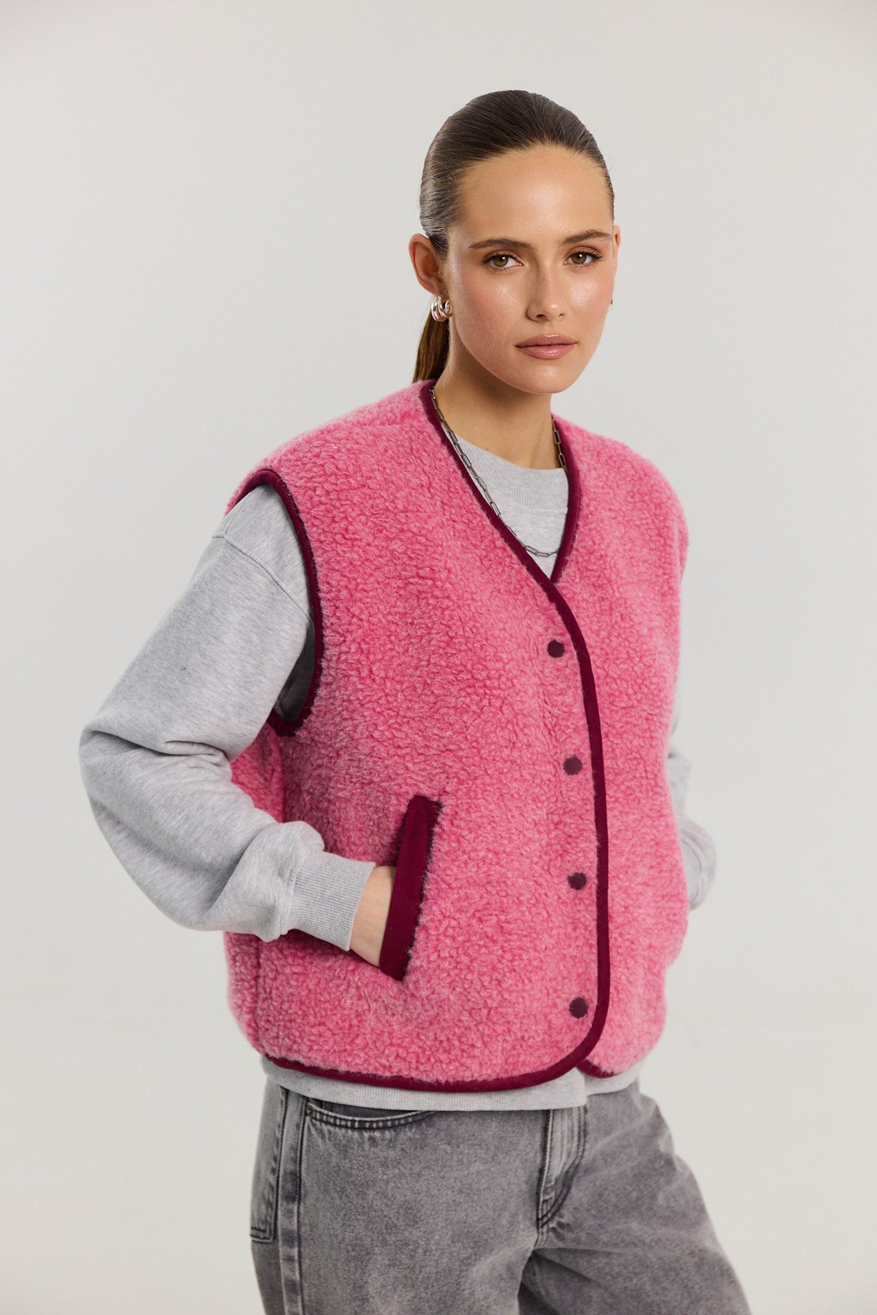 Kamizelka Eliot merino pink