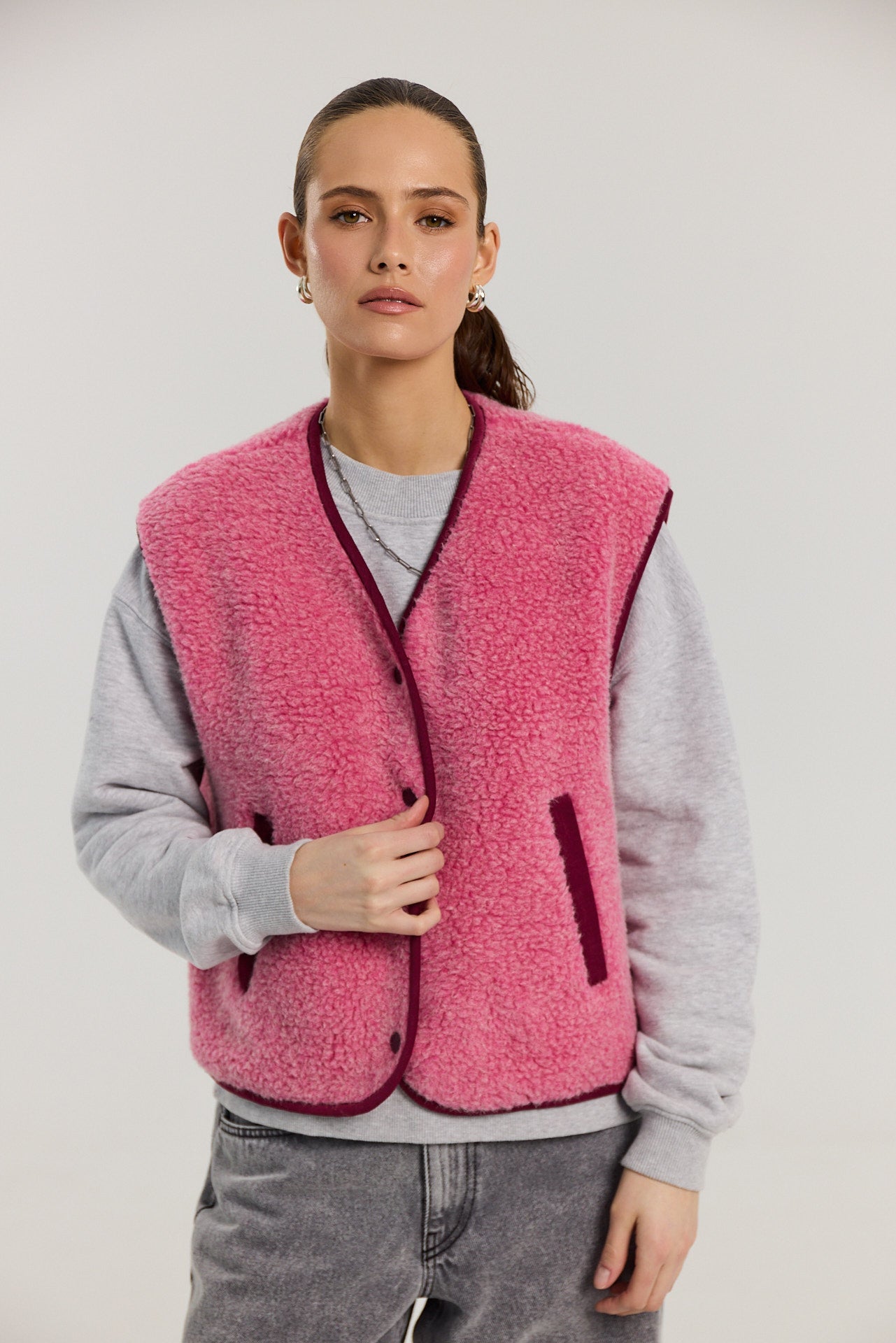 Kamizelka Eliot merino pink