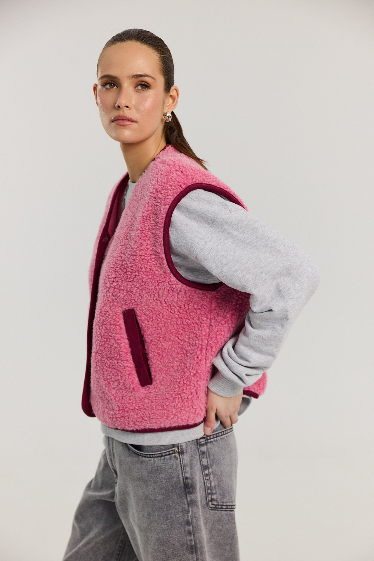 Kamizelka Eliot merino pink