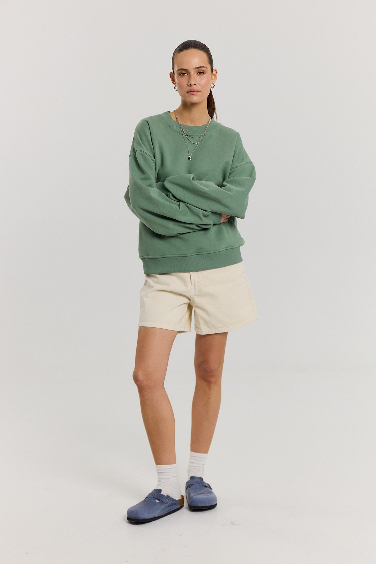 Bluza Boyfriend dark matcha