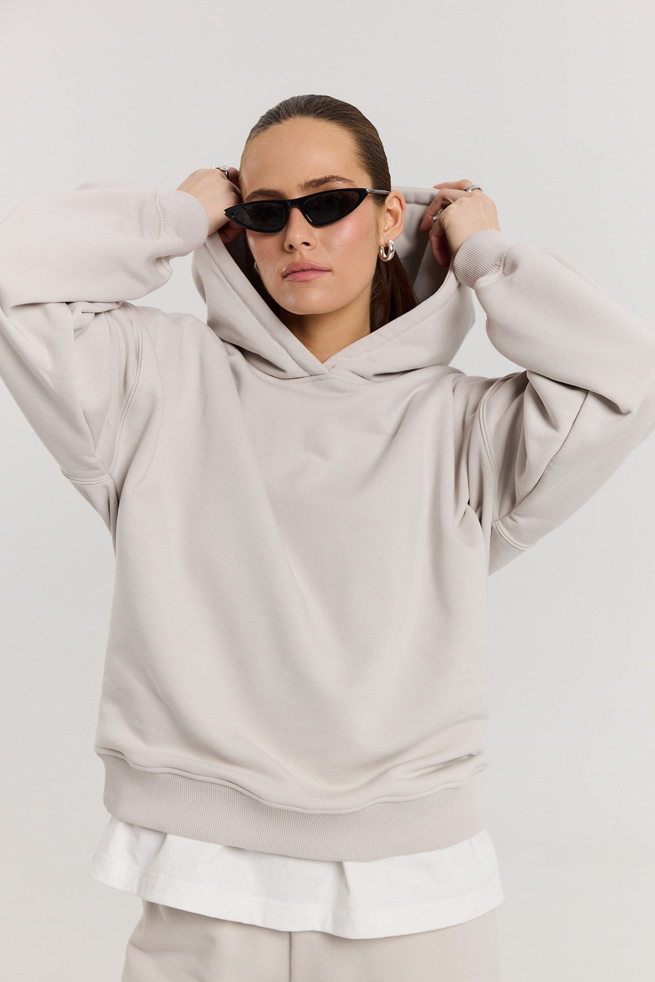 Bluza Boyfriend Hoodie almond milk