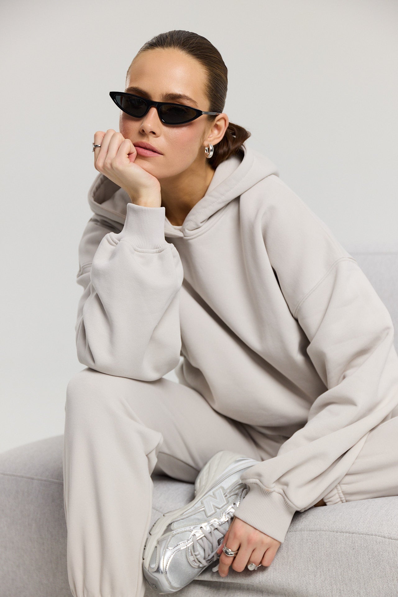 Bluza Boyfriend Hoodie almond milk