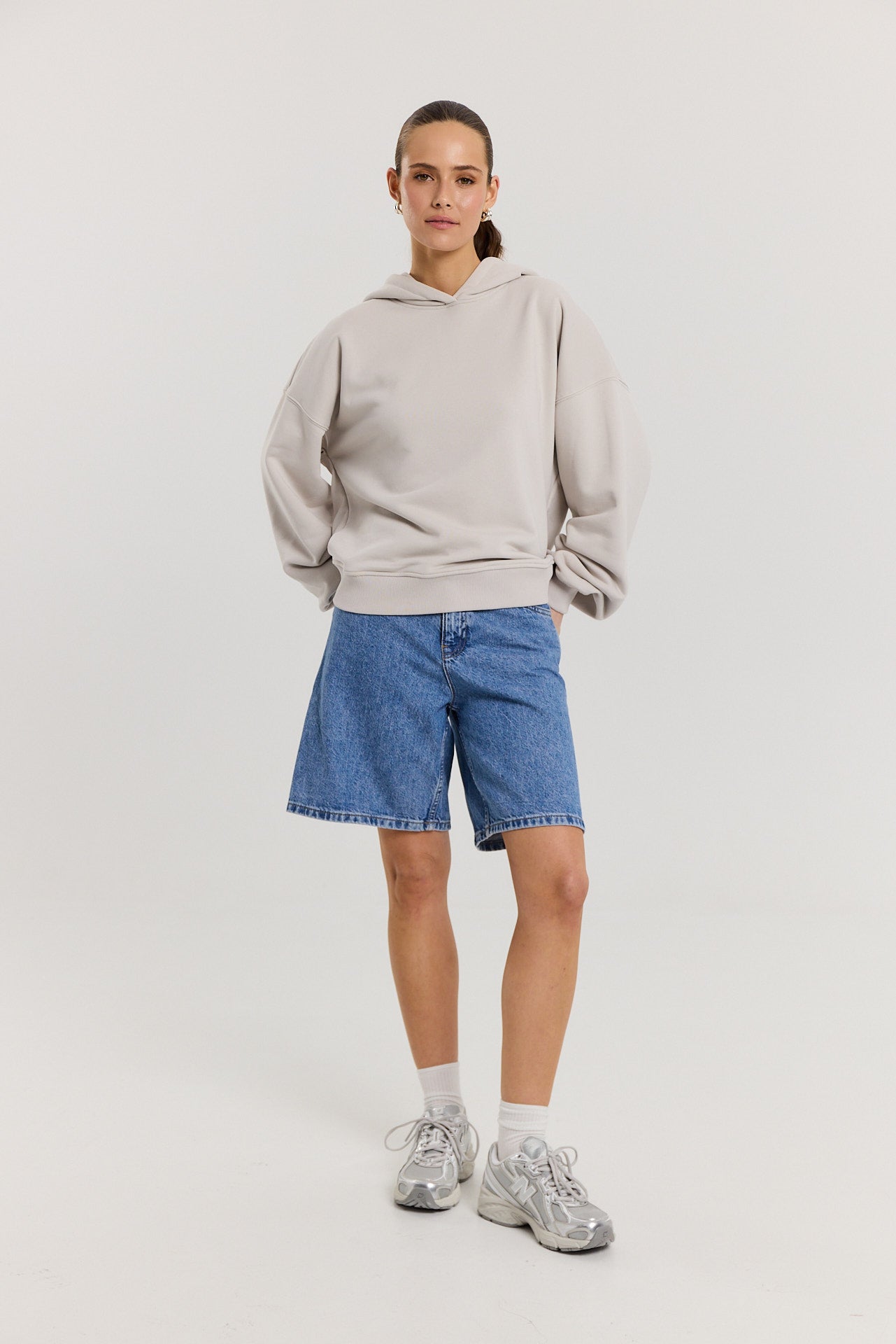 Bluza Boyfriend Hoodie almond milk