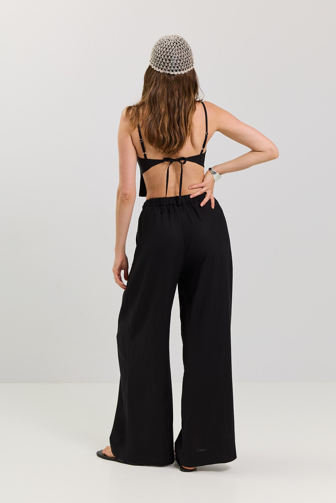 Top Lizzie linen black