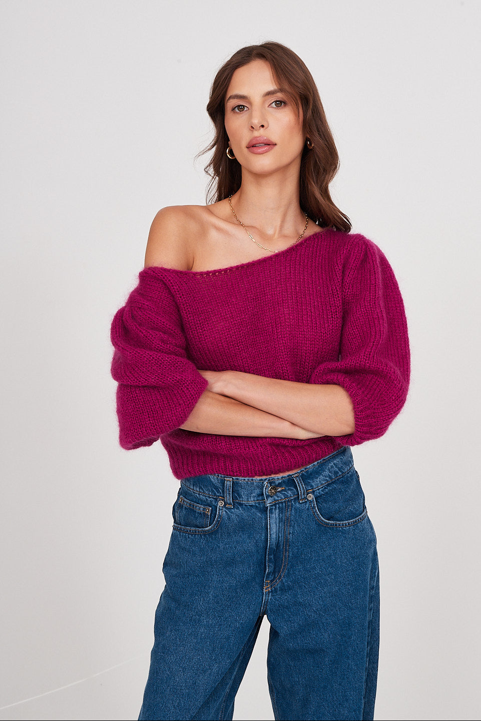 Sweter Gwen raspberry