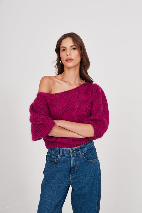 Sweter Gwen raspberry