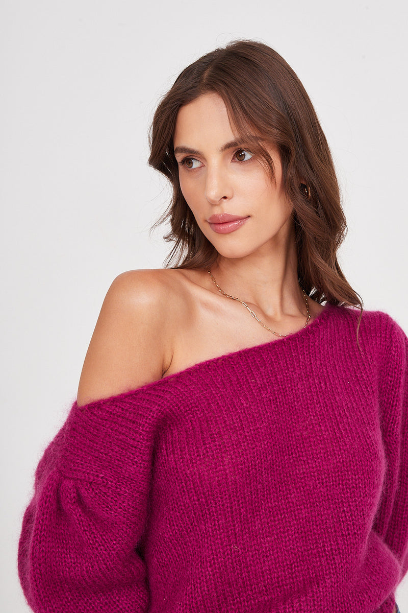 Sweter Gwen raspberry