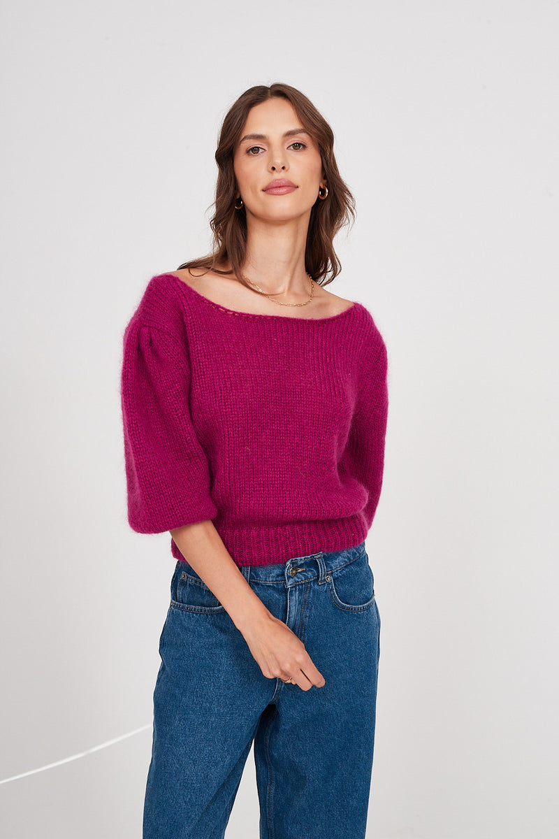 Sweter Gwen raspberry