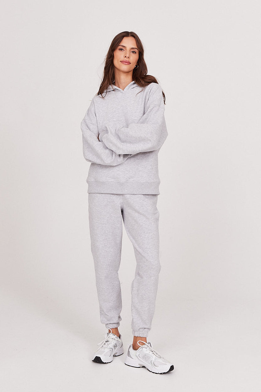 Bluza Boyfriend Hoodie light grey melange