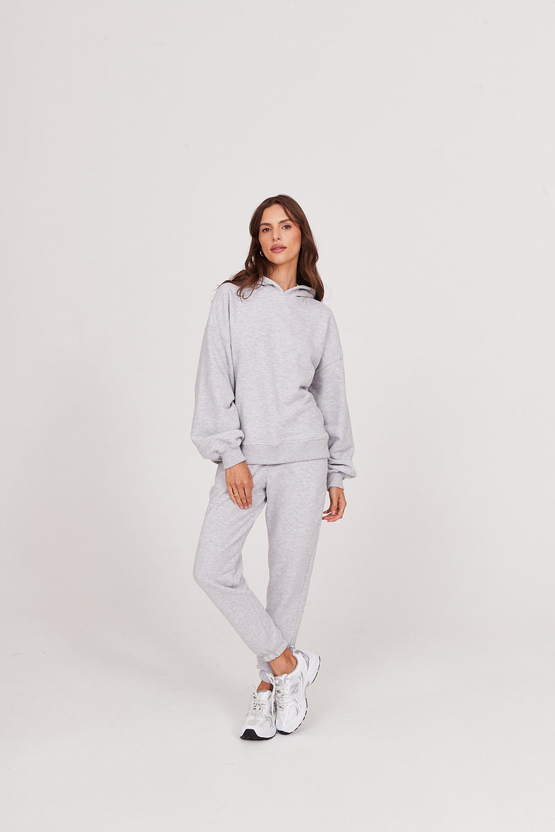 Bluza Boyfriend Hoodie light grey melange