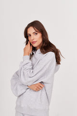 Bluza Boyfriend Hoodie light grey melange