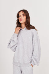 Bluza Boyfriend Hoodie light grey melange