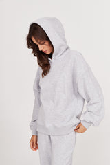 Bluza Boyfriend Hoodie light grey melange