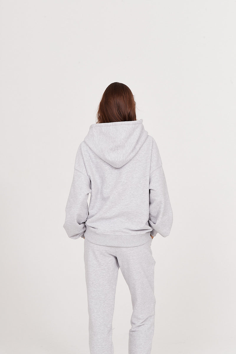 Bluza Boyfriend Hoodie light grey melange