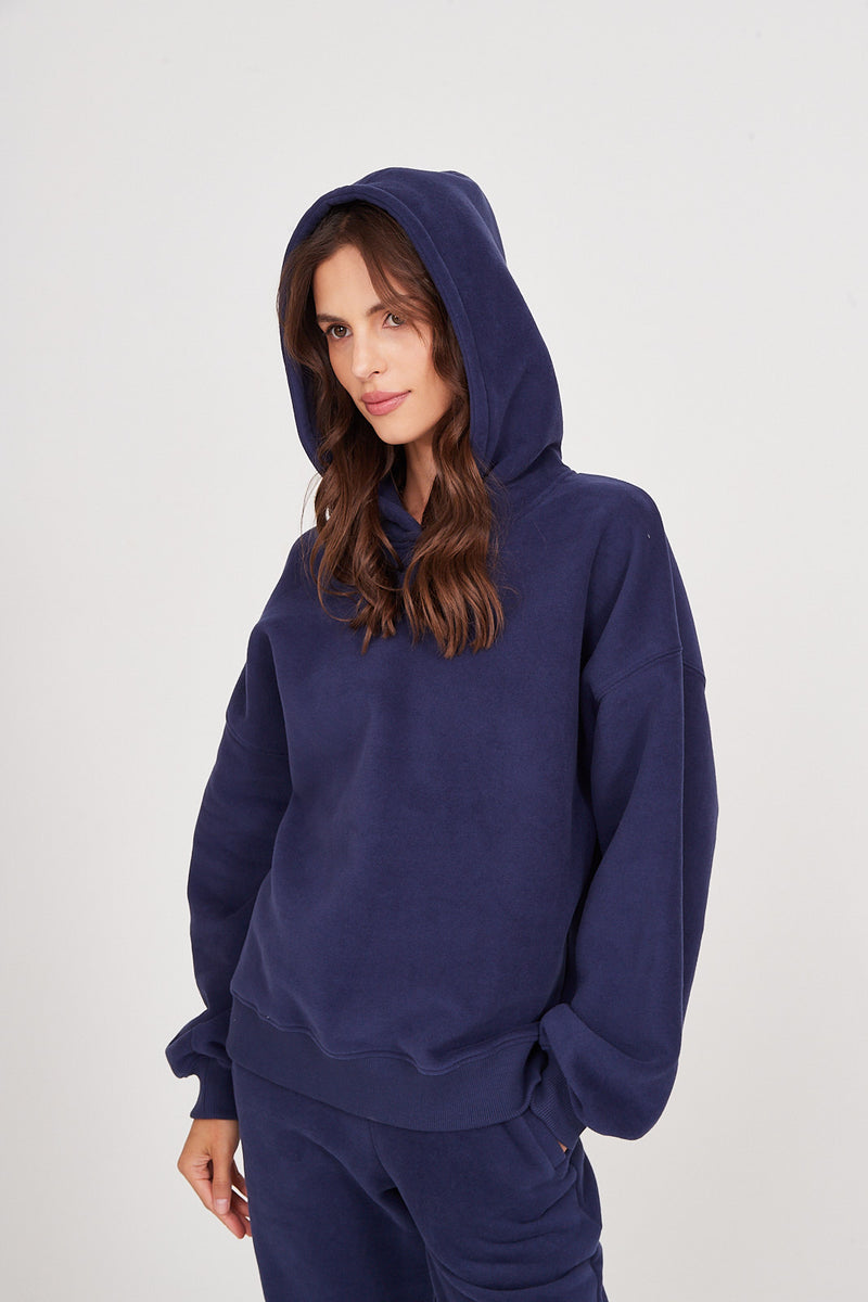 Bluza Boyfriend Hoodie royal navy