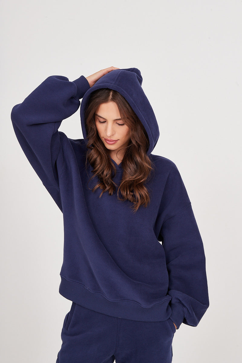 Bluza Boyfriend Hoodie royal navy