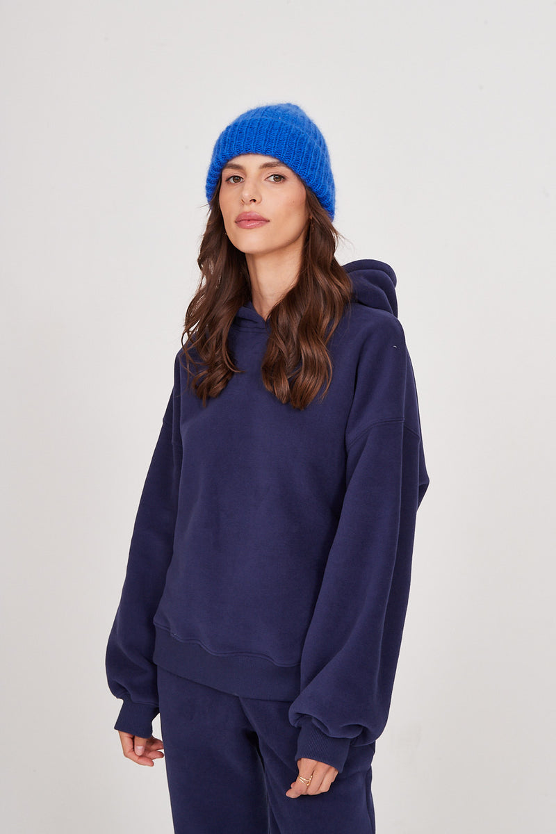 Bluza Boyfriend Hoodie royal navy