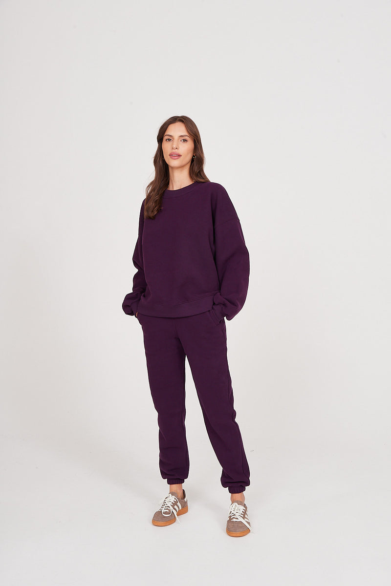 Bluza Boyfriend plum