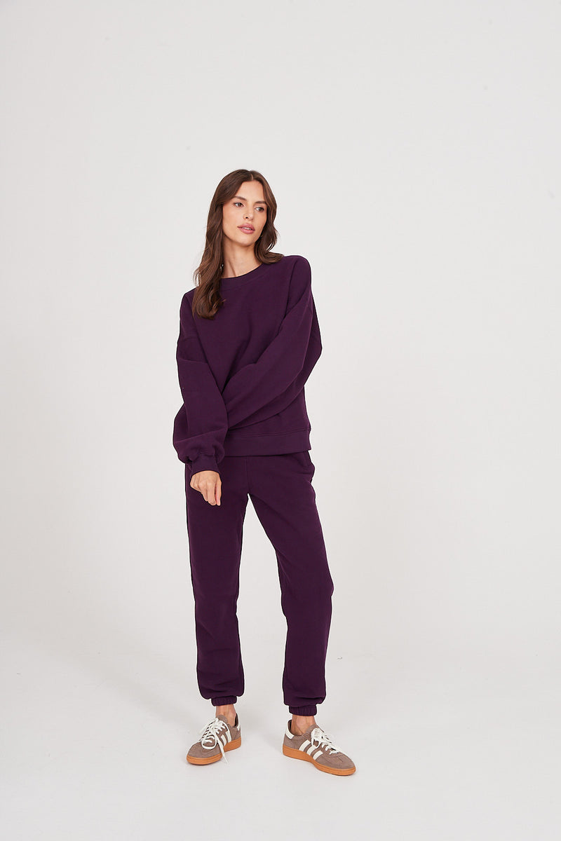 Bluza Boyfriend plum