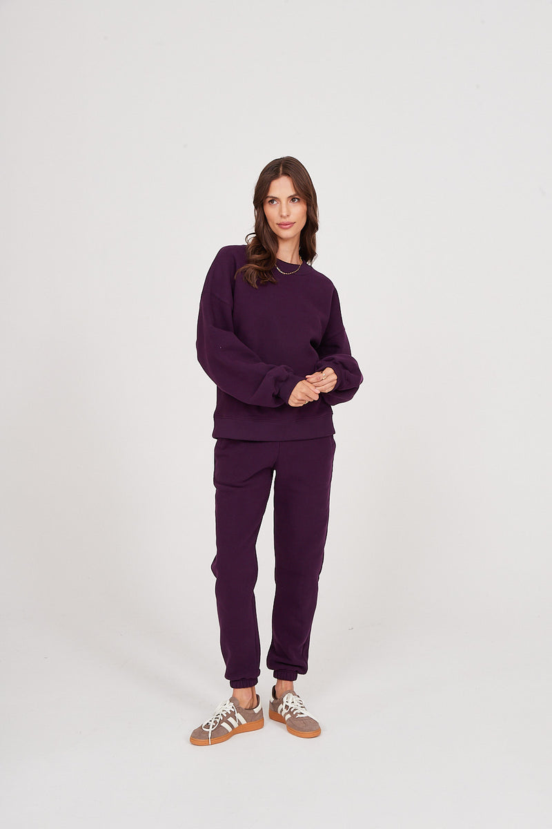 Bluza Boyfriend plum