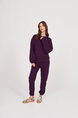 Bluza Boyfriend plum